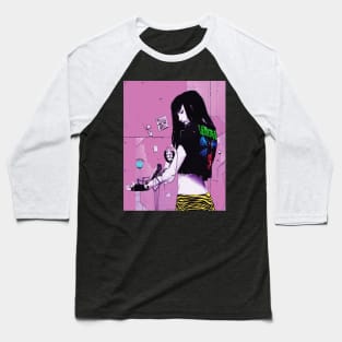 Cool Girl Vaporwave Cyberpunk Cool Tshirt Baseball T-Shirt